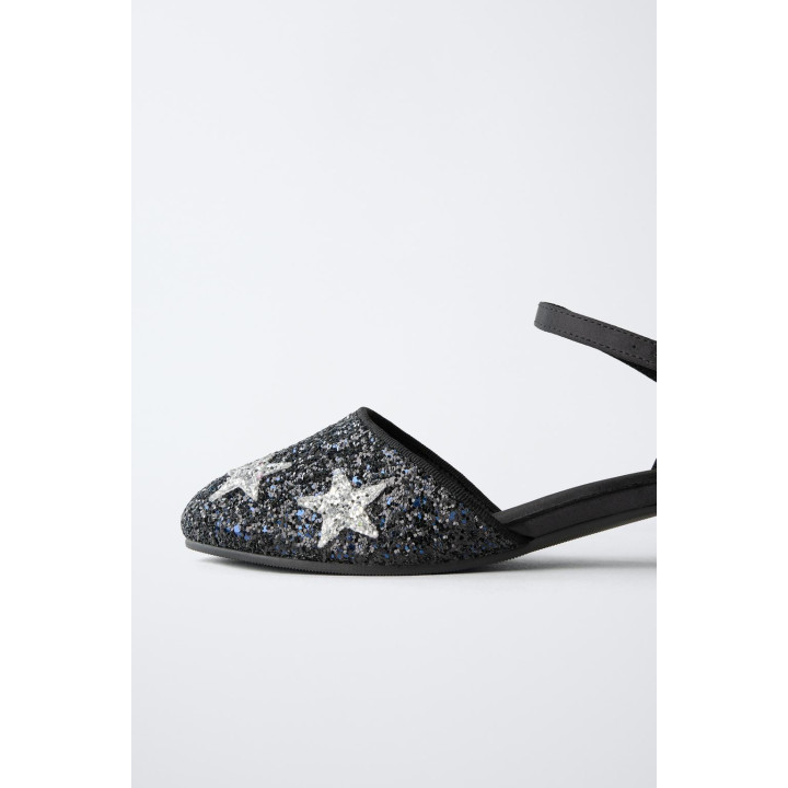 ТУФЛИ НА КАБЛУКЕ С БЛЕСТКАМИ И ЗВЕЗДАМИ