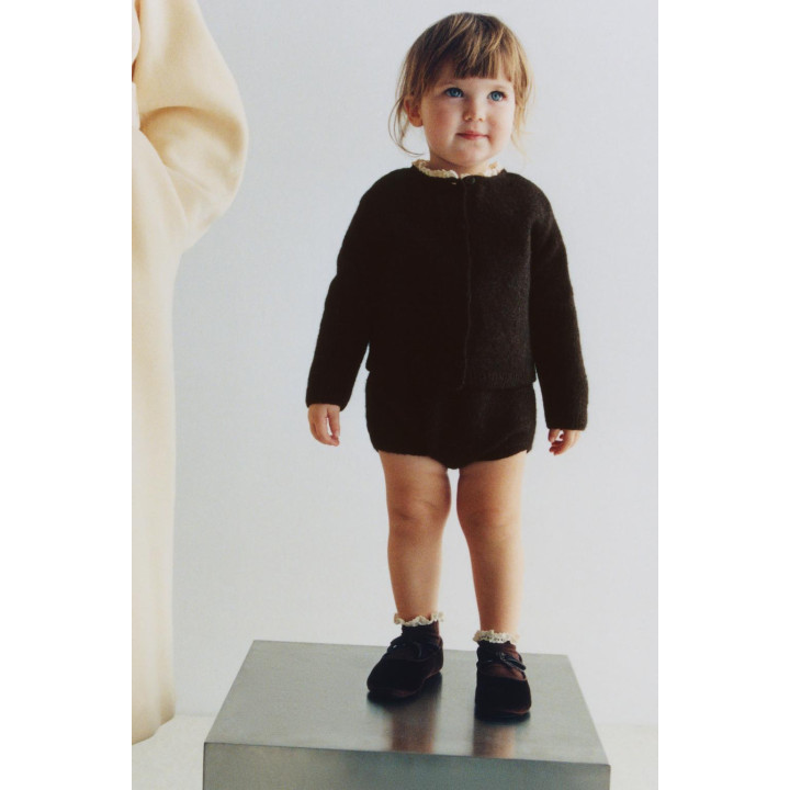 ВЯЗАНЫЙ КОМБИНЕЗОН С КРУЖЕВОМ И ШЕРСТЬЮ