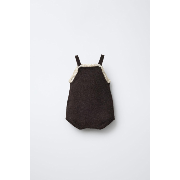 ВЯЗАНЫЙ КОМБИНЕЗОН С КРУЖЕВОМ И ШЕРСТЬЮ