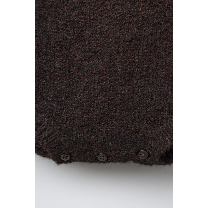 ВЯЗАНЫЙ КОМБИНЕЗОН С КРУЖЕВОМ И ШЕРСТЬЮ