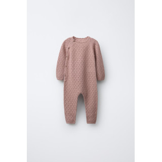 ТРИКОТАЖНЫЙ КОМБИНЕЗОН С АЖУРНЫМИ ДЕТАЛЯМИ