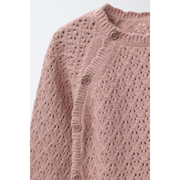 ТРИКОТАЖНЫЙ КОМБИНЕЗОН С АЖУРНЫМИ ДЕТАЛЯМИ