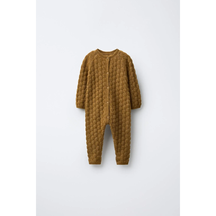 ДЛИННЫЙ ВЯЗАНЫЙ КОМБИНЕЗОН С КОСАМИ