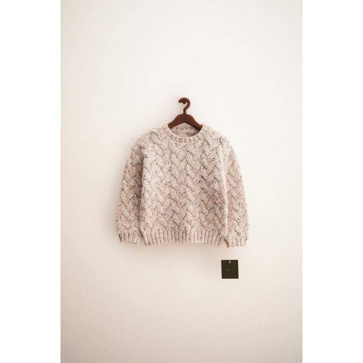 Пуловер с крупной вязкой и пуговицами из шерсти zara timeless