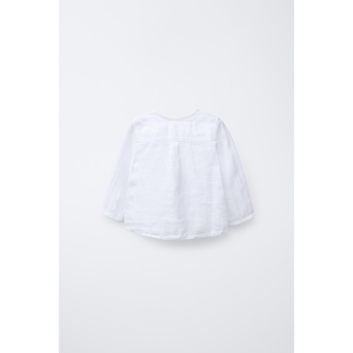 ОДНОТОННАЯ ЛЬНЯНАЯ РУБАШКА