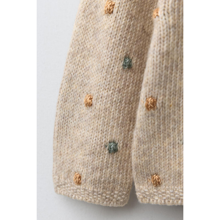 ВЯЗАНЫЙ ДЖЕМПЕР С ШАРИКАМИ