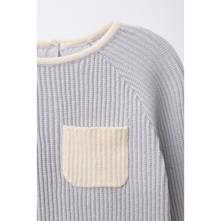 ДЖЕМПЕР С КОНТРАСТНОЙ ОТДЕЛКОЙ