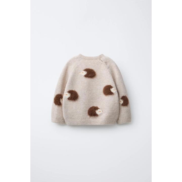 СВИТЕР С УЗОРОМ «ЕЖИКИ»