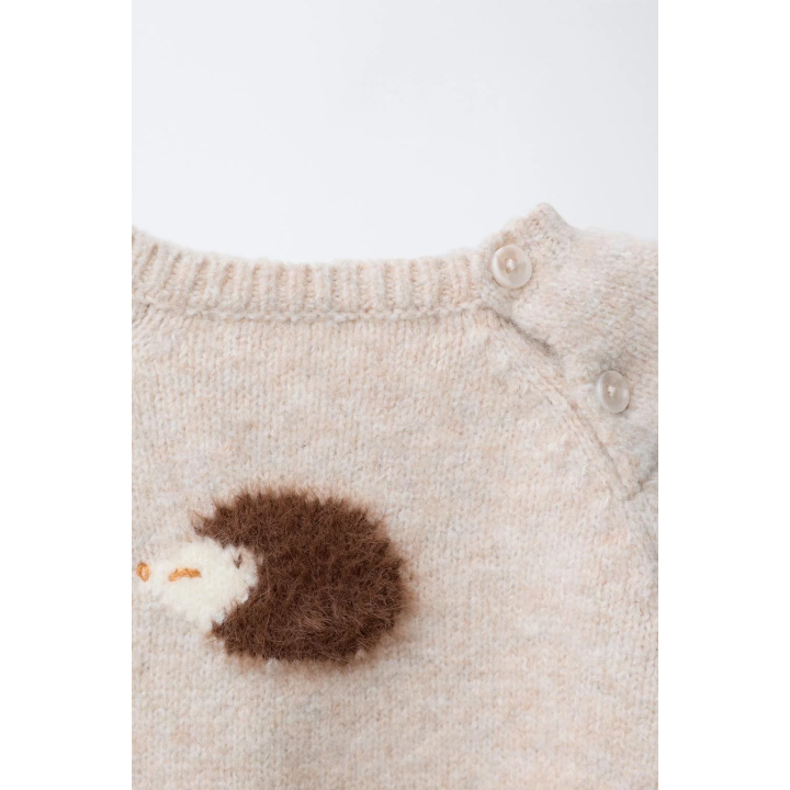 СВИТЕР С УЗОРОМ «ЕЖИКИ»