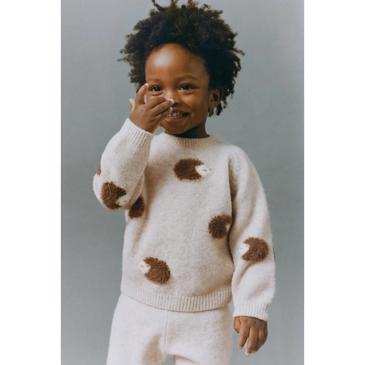 СВИТЕР С УЗОРОМ «ЕЖИКИ»