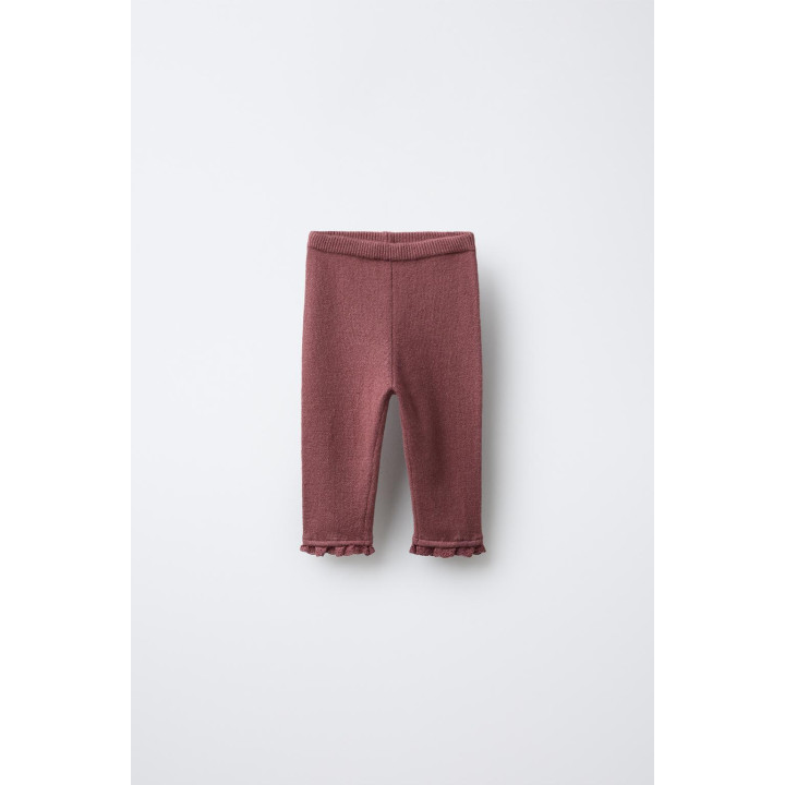 ТРИКОТАЖНЫЕ ЛЕГИНСЫ С КРУЖЕВОМ