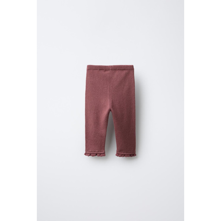 ТРИКОТАЖНЫЕ ЛЕГИНСЫ С КРУЖЕВОМ