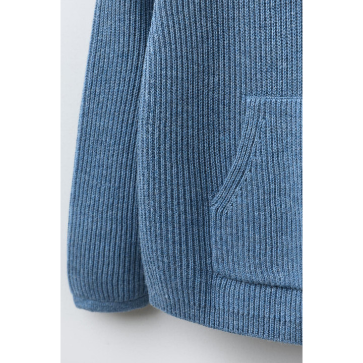 ТРИКОТАЖНЫЙ ДЖЕМПЕР С КАПЮШОНОМ И КАРМАНОМ