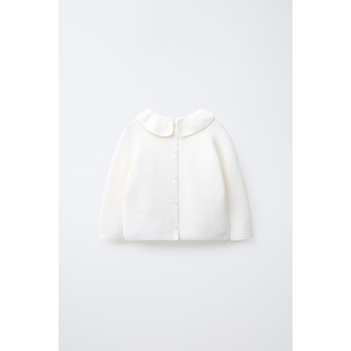 Трикотажный свитер с воротником-петерпен