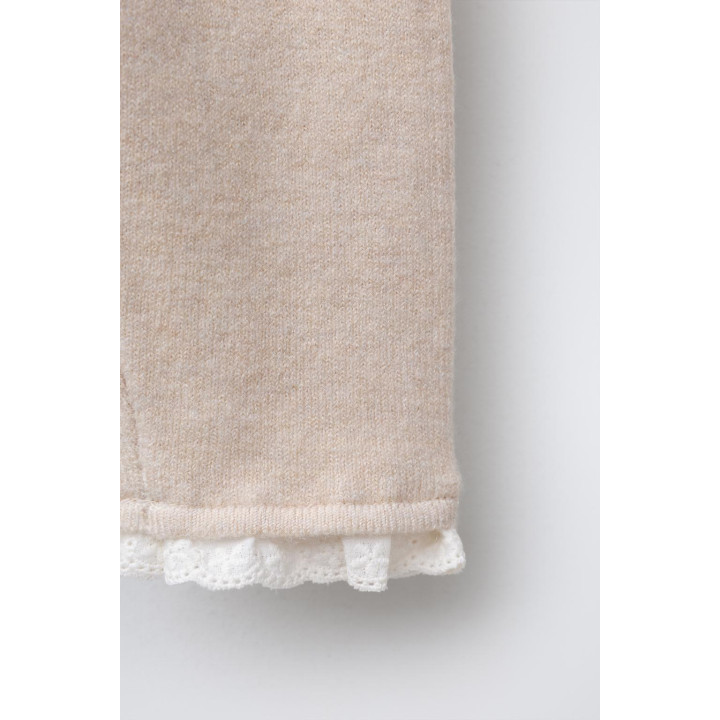 ТРИКОТАЖНЫЕ ЛЕГИНСЫ С КРУЖЕВОМ