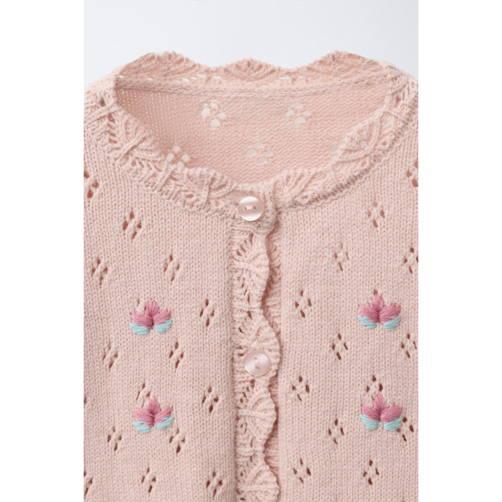 КАРДИГАН С ЦВЕТАМИ