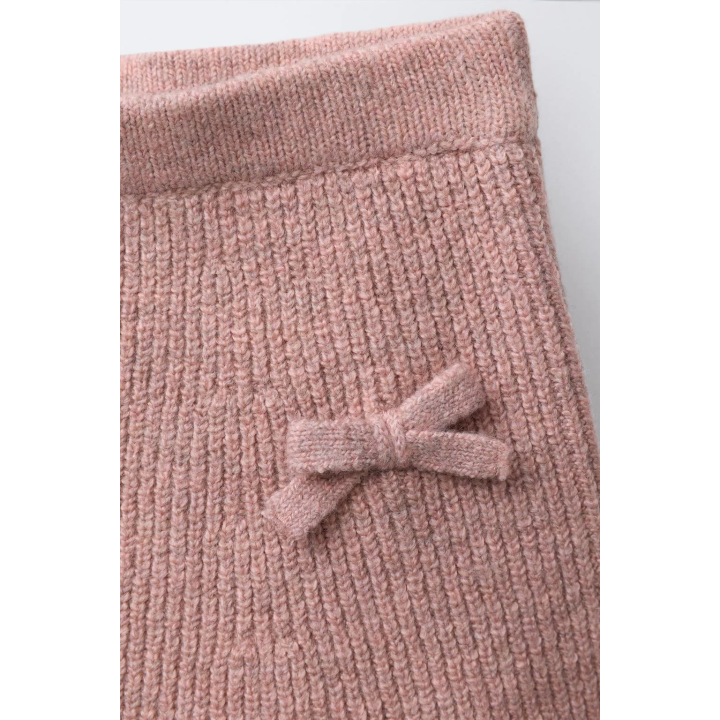 ТРИКОТАЖНАЯ ЮБКА С БАНТИКАМИ