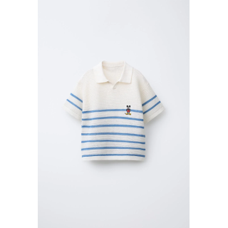 ТРИКОТАЖНОЕ ПОЛО ИЗ СМЕСОВОГО ХЛОПКА И ЛЬНА MICKEY MOUSE © DISNEY