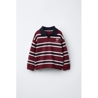 ТРИКОТАЖНОЕ ПОЛО В ПОЛОСКУ С ВЫШИВКОЙ