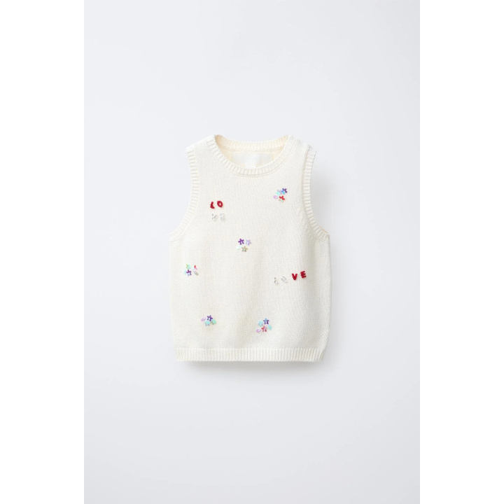 ТРИКОТАЖНЫЙ ТОП С БИСЕРОМ