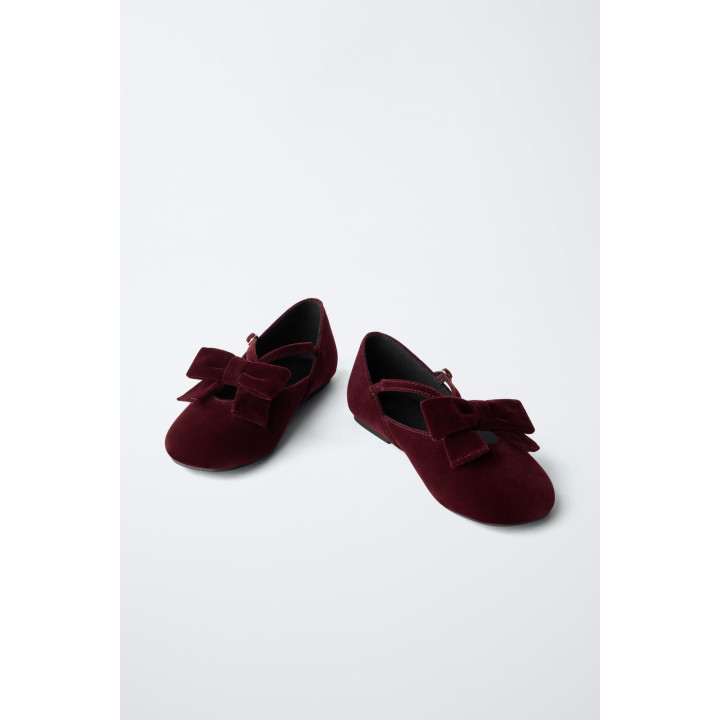 Туфли с бархатным бантом