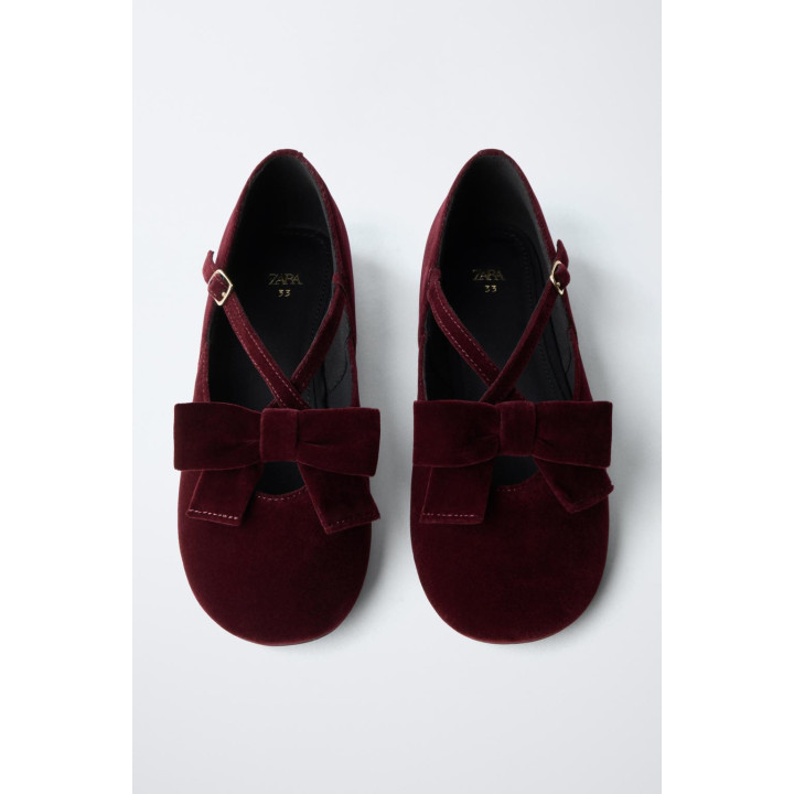 Туфли с бархатным бантом