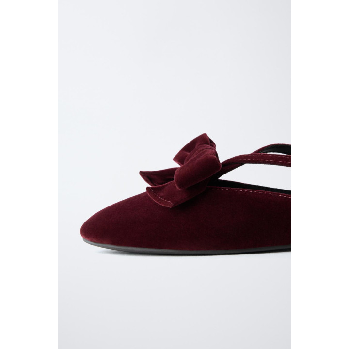 Туфли с бархатным бантом