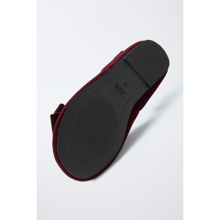 Туфли с бархатным бантом