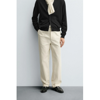 БРЮКИ ИЗ ТВИЛА С РЕЛЬЕФНЫМ УЗОРОМ И РЕМНЕМ