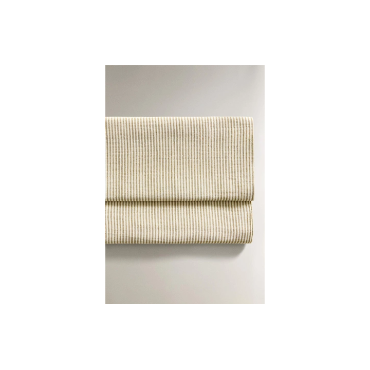 STRIPED MUSLIN MINI COT SHEET SET