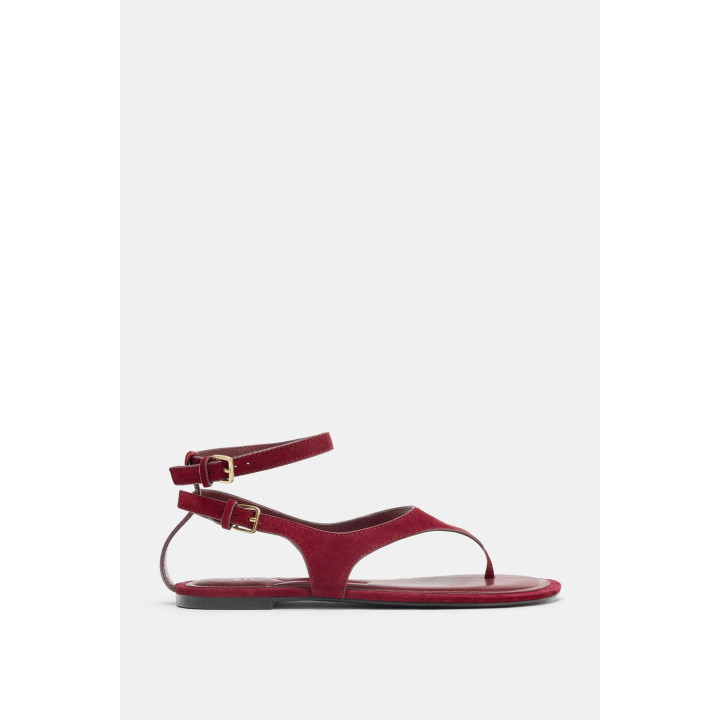 ПЛОСКИЕ САНДАЛИИ С ПЕРЕМЫЧКОЙ ДЛЯ ПАЛЬЦА ИЗ СПИЛКА