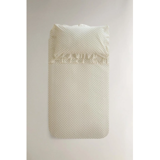 CHILDREN'S RUFFLED FLORAL PRINT DUVET COVER