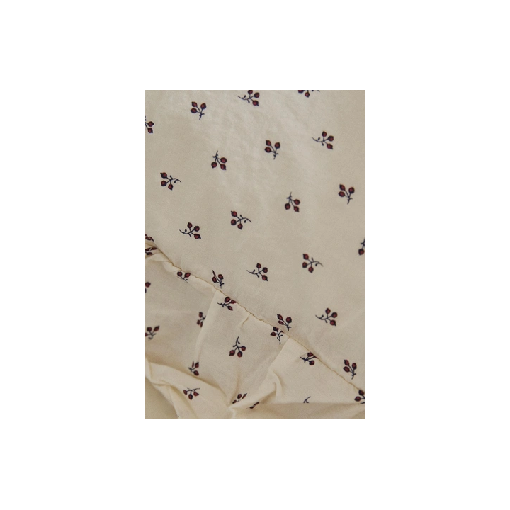 CHILDREN'S RUFFLED FLORAL PRINT DUVET COVER