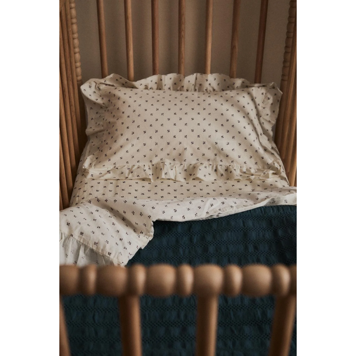 CHILDREN'S RUFFLED FLORAL PRINT DUVET COVER