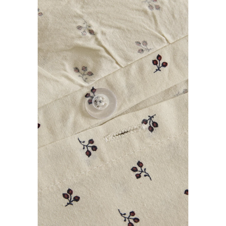 CHILDREN'S RUFFLED FLORAL PRINT DUVET COVER