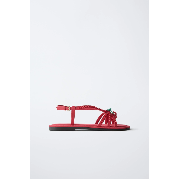 САНДАЛИИ С ДЕТАЛЬЮ «ВИШНЯ»