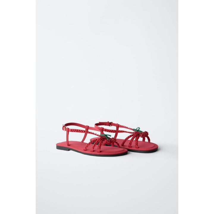 САНДАЛИИ С ДЕТАЛЬЮ «ВИШНЯ»