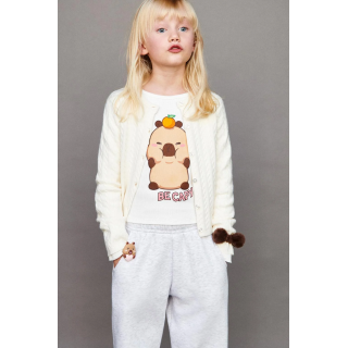 ЛОНГСЛИВ В РУБЧИК С ПРИНТОМ «КАПИБАРА CAPYFUN ©»