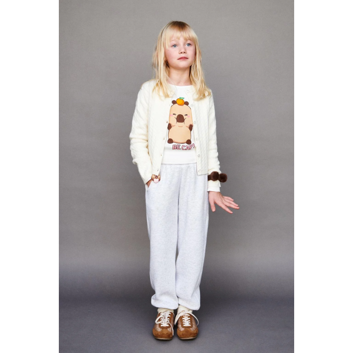 ЛОНГСЛИВ В РУБЧИК С ПРИНТОМ «КАПИБАРА CAPYFUN ©»