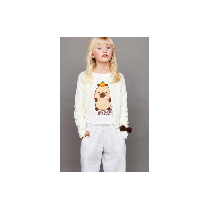 ЛОНГСЛИВ В РУБЧИК С ПРИНТОМ «КАПИБАРА CAPYFUN ©»