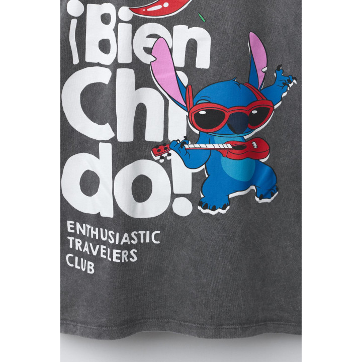 ФУТБОЛКА LILO & STITCH © DISNEY С ЭФФЕКТОМ ПОТЕРТОСТИ