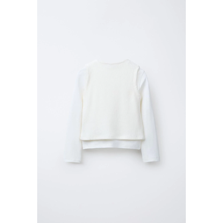 КОМБИНИРОВАННАЯ ФУТБОЛКА С ЖИЛЕТОМ И ЗАКЛЕПКАМИ