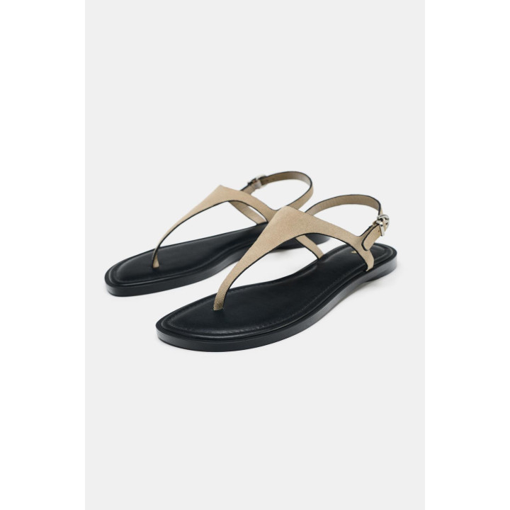 КОЖАНЫЕ САНДАЛИИ С РЕМЕШКОМ И ПРЯЖКОЙ