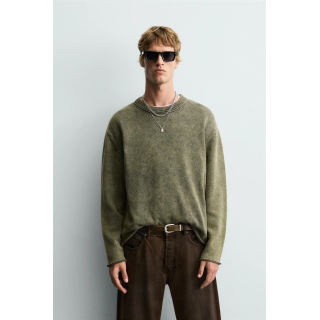 ХЛОПКОВЫЙ ДЖЕМПЕР С ЭФФЕКТОМ СТИРКИ