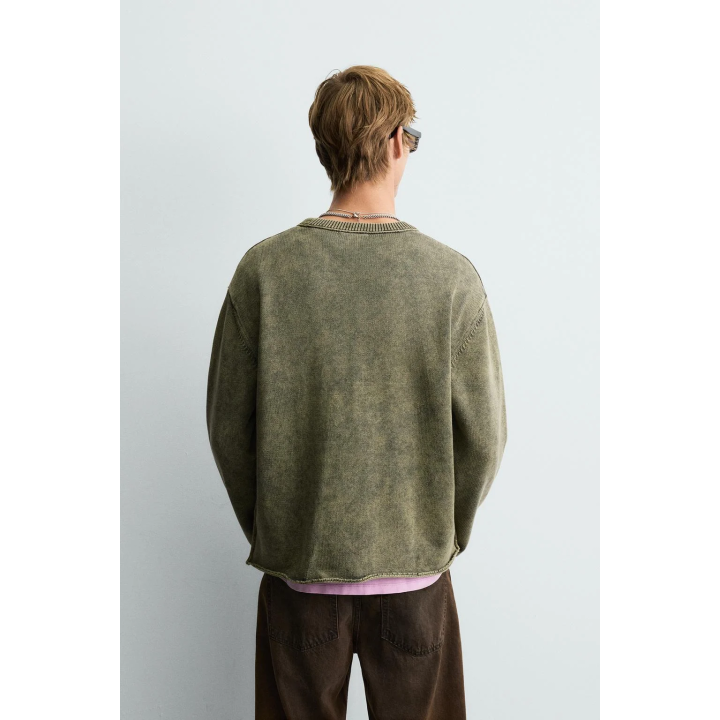 ХЛОПКОВЫЙ ДЖЕМПЕР С ЭФФЕКТОМ СТИРКИ