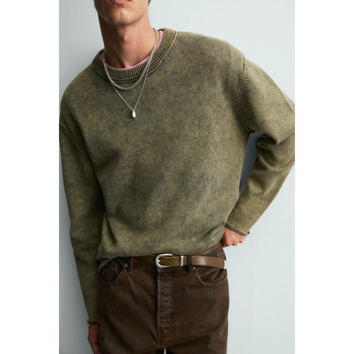 ХЛОПКОВЫЙ ДЖЕМПЕР С ЭФФЕКТОМ СТИРКИ