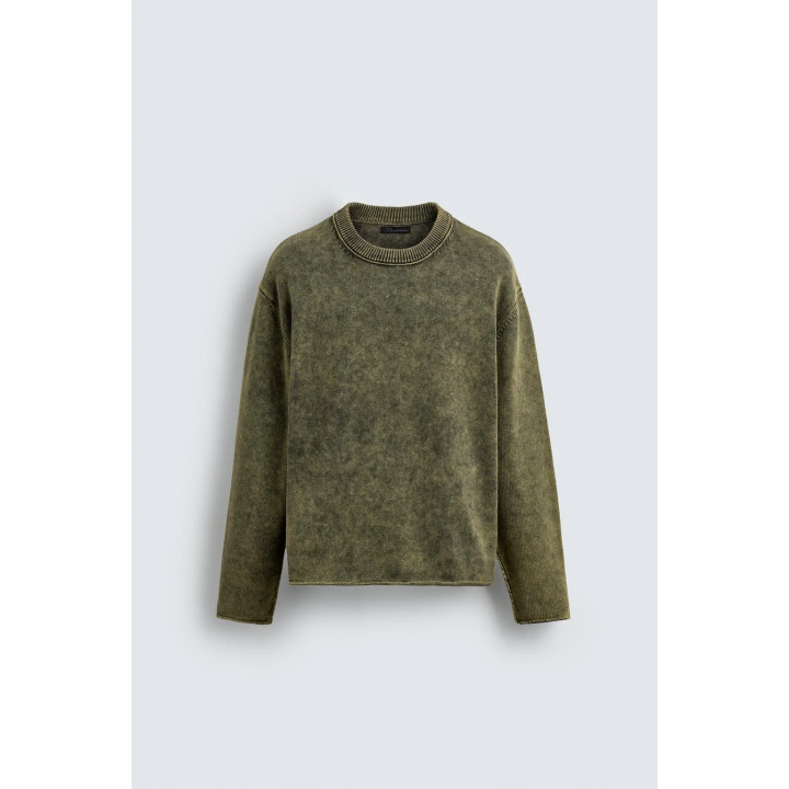 ХЛОПКОВЫЙ ДЖЕМПЕР С ЭФФЕКТОМ СТИРКИ