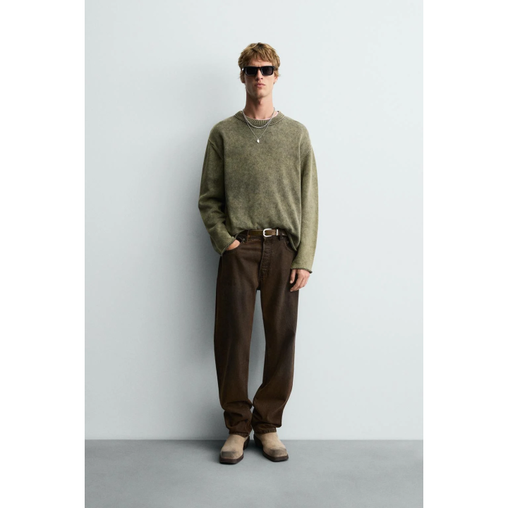 ХЛОПКОВЫЙ ДЖЕМПЕР С ЭФФЕКТОМ СТИРКИ