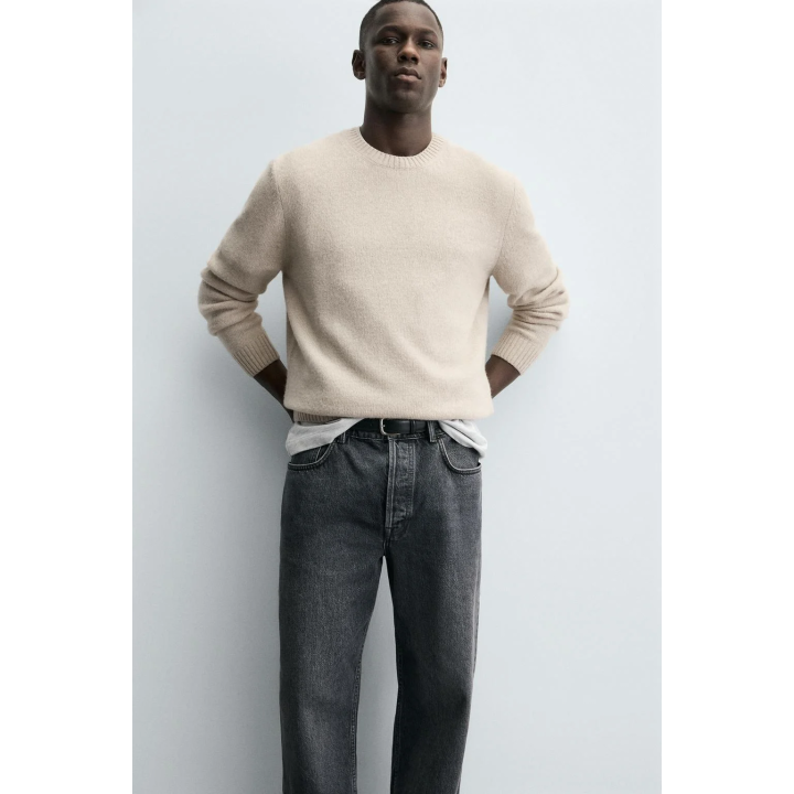 СВИТЕР КЛАССИЧЕСКОГО КРОЯ ИЗ СМЕСОВОЙ ШЕРСТИ