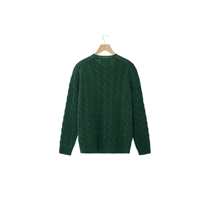 СВИТЕР ИЗ 100% ШЕРСТИ С УЗОРОМ «КОСЫ»